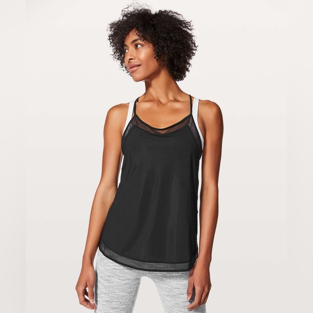Lululemon Mix And Mesh Tank Black 6